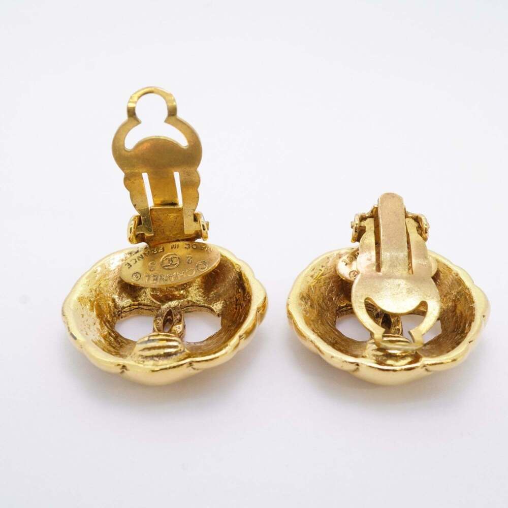 CHANEL Gold Logo Earrings - Picture 3 of 6